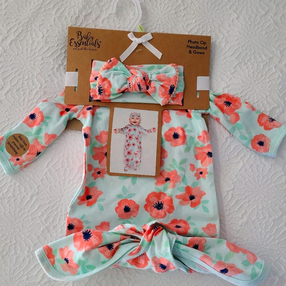 Newborn headband and gown